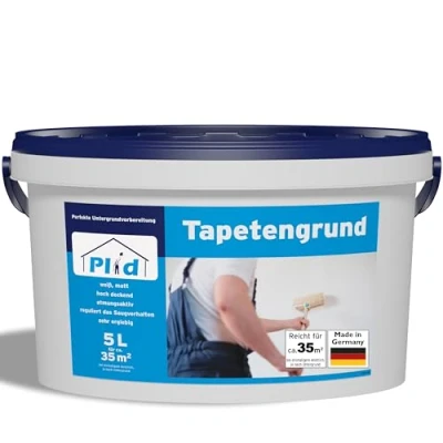 Abbildung von plid Grundierfarbe Plid® Tapetengrund Weiß matt / Untergrundvorbereitung vor Tapezieren, Schnelltrocknend