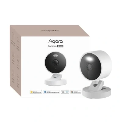 Abbildung von Aqara G100, 2K Sicherheitskamera für Innen &amp; Außenbereich, HomeKit Secure Video, 2 Wege Audio, Scheinwerfer Farb/IR Nachtsicht, KI Erkennung,140Sichtfeld, HomeKit, Alexa,Google,IFTTT, Weiß