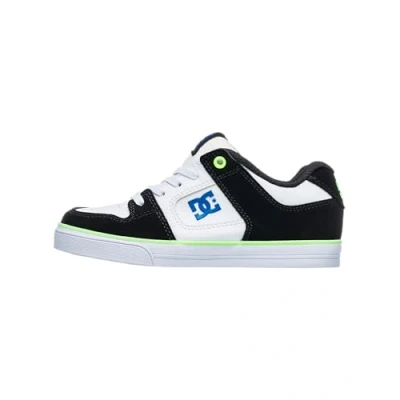 Abbildung von DC Shoes PURE Elastic Unisex Skateschuh für Kinder, Größe: 38, White/green/black Schuhe
