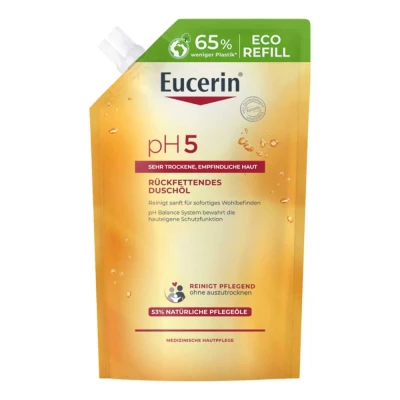 Abbildung von Eucerin Mildes DUSCHÖL PH5, Sanfte Reinigung MIT NATÜRLICHEM Phwert Duschgel, Größe: 400 ml,