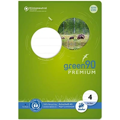 Abbildung von Staufen Schulheft Green A5 liniert Lineatur 4 16 Blatt
