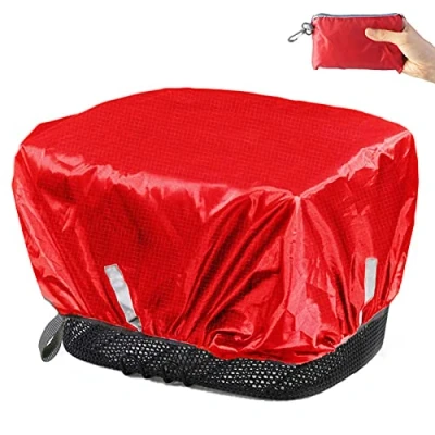 Abbildung von Frelaxy Fahrrad Korbabdeckung wasserdicht mit Reflektorstreifen, Regenschutz Fahrradkorb für vorne, Regenabdeckung Korb hinten, Einheitsgröße alle Körbe bis Größe 45x45cm