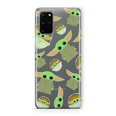 Abbildung von Original und Offiziell Lizenziertes Star Wars Baby Yoda Handyhülle für Samsung S20 PLUS, S11, Case, Hülle, Cover aus Kunststoff TPU Silikon, schützt vor Stößen Kratzern