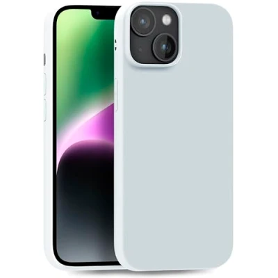 Abbildung von MyGadget Hülle kompatibel mit iPhone 14 Plus robuste Silikon Schutzhülle TPU Case Slim Silikonhülle Back Cover Ultra Kratzfest Handyhülle matt Weiß