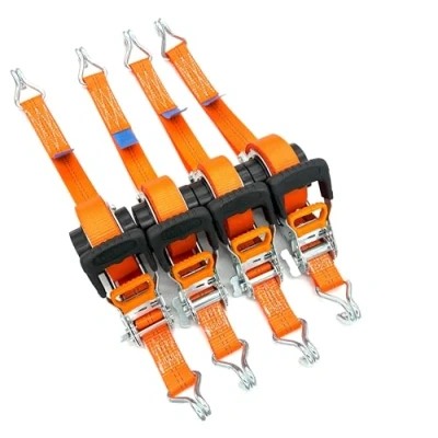 Abbildung von 4 Stück Automatik Zurrgurt Spanngurt mit Spitzhaken 5,0 m x 35 mm 1000/2000 daN