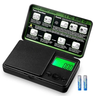 Abbildung von Zeawavsl Taschenwaage, 1000g/0,01g Digitale Waage Goldwaage Münzwaage Feinwaage für Küche, Schmuck, Digitalwaage Schwarz