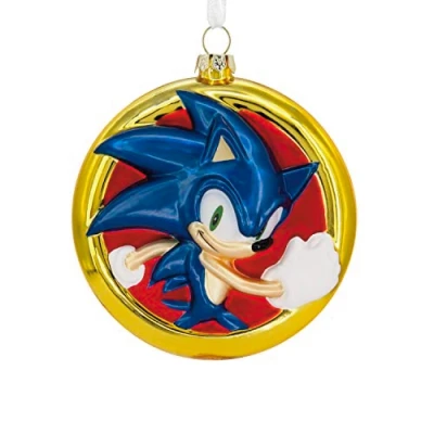 Abbildung von Hallmark Sonic The Hedgehog Weihnachtsdekoration, mundgeblasenes Glas