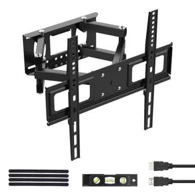 Abbildung von GRIFEMA TV Wandhalterung für 26 65 Zoll Bildschirme, Schwenkbare Neigbare und Ausziehbar Mount LED, LCD, OLED, 4K Fernseher, Universal Halterung bis zu 35kg max. VESA 400 x mm