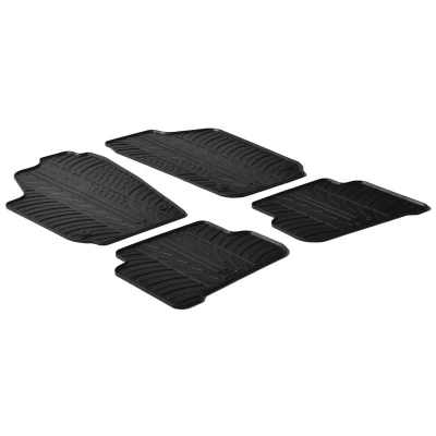 Abbildung von Gledring 0065 Fußmattensatz Gummi vorne und hinten 4 schwarz 750mm 550mm VOLKSWAGEN: Polo V Schrägheck
