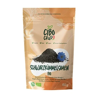 Abbildung von Schwarzkümmel Bio 150g. Schwarzkümmelsamen oder Nigella Sativa Seed. Samen. Schwarzer Kümmel Samen Ganz. Black Cumin Seeds.