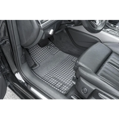 Abbildung von WALSER New Style 28053 Fußmattensatz PVC vorne und hinten 4 schwarz, weiß Universelle passform