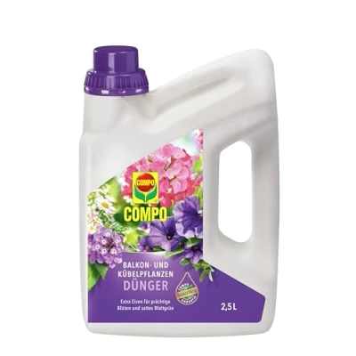 Abbildung von COMPO Balkon und Kübelpflanzendünger für alle Kübelpflanzen, Spezial Flüssigdünger mit extra Eisen, 2,5 Liter
