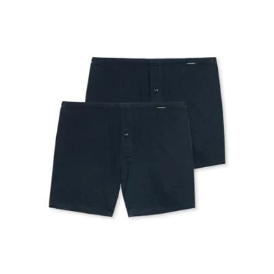 Abbildung von Schiesser Herren 2 Pack Boxershorts Baumwolle Jersey weich Multipack Jerseyboxer, dunkelblau_180930, 7/ XL