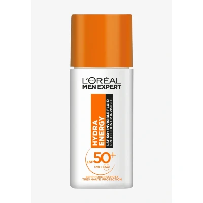 Abbildung von L&#039;Oréal Men Expert Hydra Energy Tägliches LSF 50+ Invisible Fluid, verbessert den Hautton, schützt vor sonnenbedingten Anzeichen der Hautalterung, 50 ml