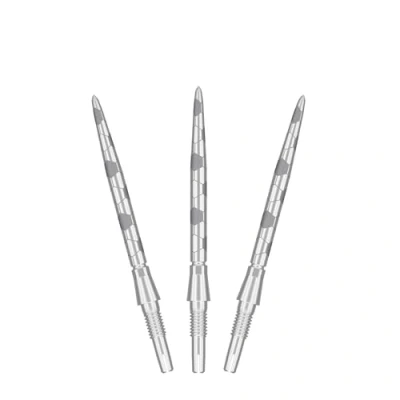 Abbildung von Target Darts Swiss Point Storm Steel Dart Points, Onyx (3er Pack Spitzen) 30 MM Silber Dartspitzen, Ersatzspitzen, Zubehör für Profi Dartpfeile