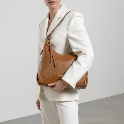 Abbildung von Isabel Bernard Honoré Muriel cognac Schultertasche aus Kalbsleder für Damen