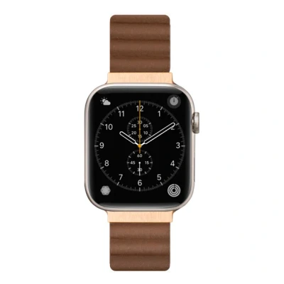 Abbildung von LAUT Novi Leder Loop Apple Watch 38mm / 40mm 41mm sepia Braun LAWSNLBR