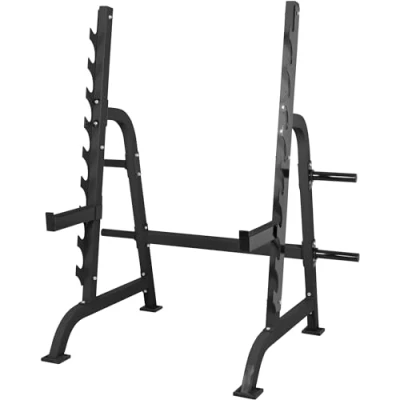 Abbildung von GORILLA SPORTS Squat Rack mit Hantelscheibenständer, Stahl Kniebeugenständer, Hantelständer, (1 tlg)