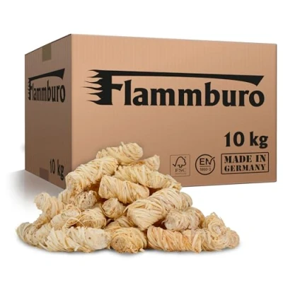 Abbildung von FLAMMBURO Grillanzünder 10 kg Anzündwolle Öko Anzünder als und Kaminanzünder,