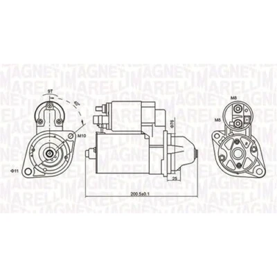 Abbildung von MAGNETI MARELLI 063721412010 Anlasser 12 1,1 9 BMW: 5 Limousine, Touring, X3