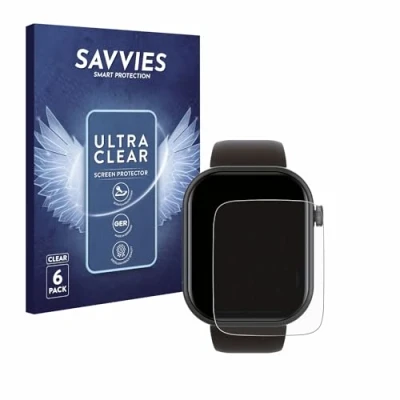 Abbildung von Savvies 6 Stück Schutzfolie für Smartwatch IDW15 1.8&quot; Displayschutz Folie Ultra Transparent