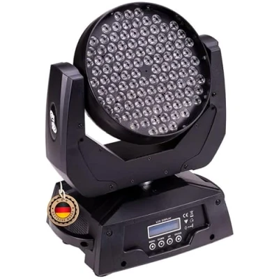 Abbildung von ETEC Professional LED Moving Head ML108 Washlight Washer Effekt DMX 108x3 Watt RGBW DJ MK2 Veranstaltung Bühnenbeleuchtung Licht Party Disco Show Farbmischung