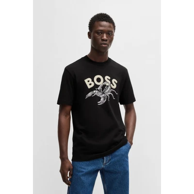 Abbildung von BOSS FISH Tshirt print, Herren, Größe: 3XL, Black