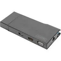Abbildung von DIGITUS Universal Docking Station, USB 3.0, 7 Port, Travel 2X Video, RJ45, Kartenleser