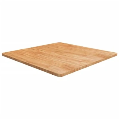 Abbildung von vidaXL Tischplatte Quadratisch Massivholzplatte Eichenplatte Holzplatte Platte Ersatztischplatte Hellbraun 90x90x2,5cm Behandelte Eiche