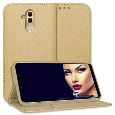 Abbildung von mtb more energy® Schutz Tasche Bookstyle für Huawei Mate 20 Lite (6.3&#039;&#039;) Gold Kunstleder Klapp Cover Hülle Wallet Case