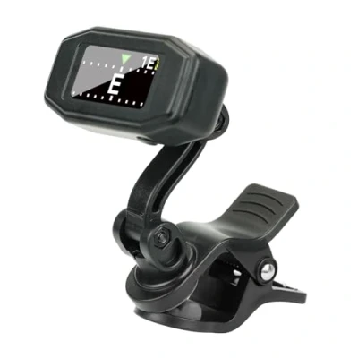 Abbildung von Aroma Clip On Gitarren Stimmgerät Wiederaufladbares mit TFT Display Gut Ablesbar Bei Starkem Licht Chromatisches für Gitarre Ukulele Violine Bass Alle Instrumente
