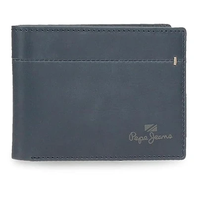 Abbildung von Pepe Jeans Staple Horizontale Geldbörse mit Geldbörse, blau, 11,5 x 8 1 cm Leder, Talla única,