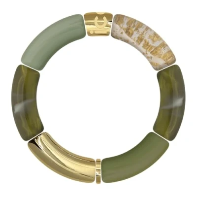 Abbildung von ICE Jewellery Bella Armband, Khaki Dark Green modisches Armband und Dunkelgrün für Damen, Einheitsgröße, Acryl, Acryl