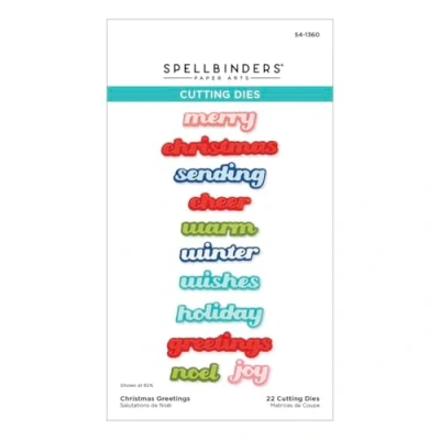 Abbildung von Spellbinders S4 1360 Weihnachtsgrüße geätzte Stanzformen aus der Home for The Holidays Kollektion
