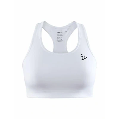 Abbildung von Craft CORE Training Bra Classic Sport BH Damen S White Mittlerer Halt Quick Dry Sportunterwäsche für Feuchtigkeitstransportierendes Gewebe ohne Bügel