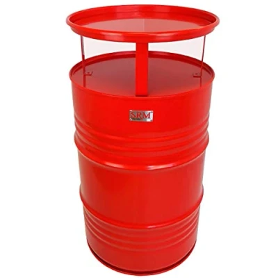 Abbildung von Fassmöbel Stehtisch Bistrotisch Tisch Design Partytisch Rot Ø 57cm Höhe 108cm / Glatter Glanz Pflegeleichte Oberfläche