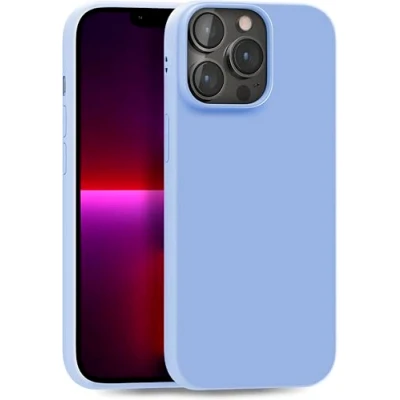 Abbildung von MyGadget Hülle kompatibel mit iPhone 13 Pro robuste Handyhülle TPU Case Slim Silikonhülle Back Cover Kratzfest Schutzhülle matt Hellblau
