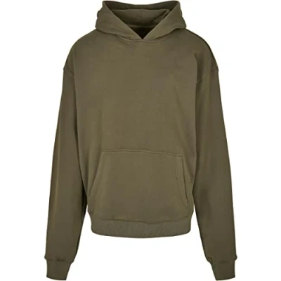 Abbildung von Build Your Brand Herren Ultra Heavy Hoody Kapuzenpullover, Olive, 4XL