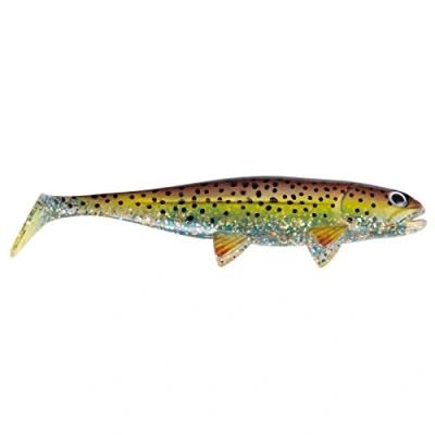 Abbildung von Jackson Gummifisch Profi Angelköder The Fish 8cm. 5 Stück. Farbe Trout. Gummiköder. Raubfisch. Gummi Angeln. Softbait Forellenköder, Barschköder und Zanderköder