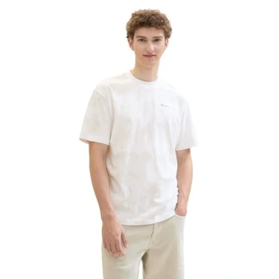 Abbildung von TOM Tailor Denim MIT Allover Tshirt print, Herren, Größe: Large, White grey smoky print