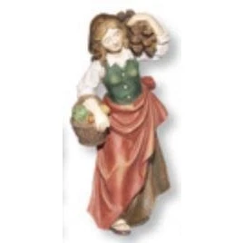 Abbildung von Unbekannt Krippenfiguren Magd mit Holzkübel geeignet für 8cm Figuren