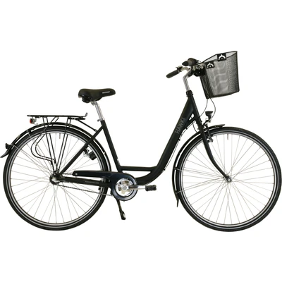 Abbildung von HAWK Bikes Cityrad &quot;HAWK City Wave Premium Plus Black&quot;, 3 Gang, Shimano, Nexus Schaltwerk, für Damen und Herren