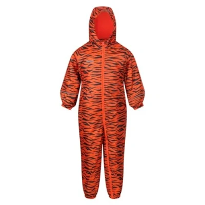 Abbildung von Regatta Splat II Little Adventurers wasserdichter Anzug für Kinder, mit Aufdruck