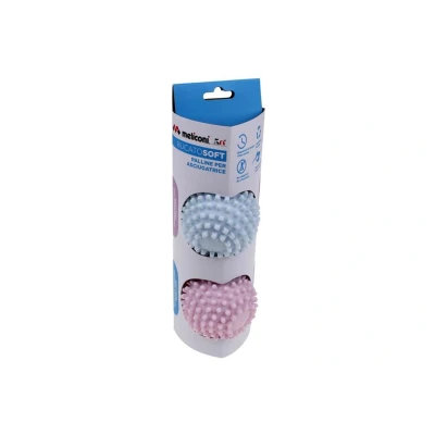 Abbildung von Meliconi Laundry Soft, Trocknerbälle, Geschmeidige Wäsche und Verkürzte Trocknungszeit, Unbegrenzter Gebrauch, 2 Bälle, Rosa Hellblau