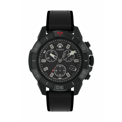 Abbildung von Timex Herren Analog Quarz Uhr mit Kunststoff Armband TW2W34700JR