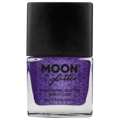 Abbildung von Holographischer Glitzer Nagellack von Moon Glitter 10ml Violett