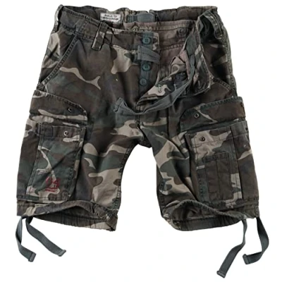 Abbildung von Surplus Raw Vintage Airborne Herren Cargo Shorts, Woodland, XL