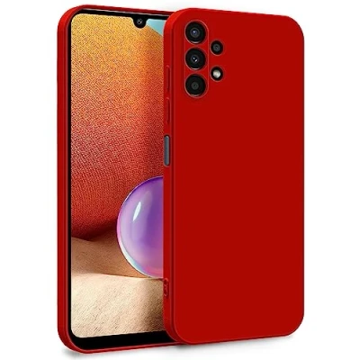 Abbildung von MyGadget Hülle für Samsung Galaxy A32 5G Zweilagige Handyhülle mit Kameraschutz Cover Innenfutter &amp; Silikon außen Rot
