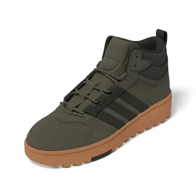 Abbildung von adidas Unisex Hoops 4.0 MID Shoes Schuhe, Olive strata/Night Cargo/GUM4, 40 EU