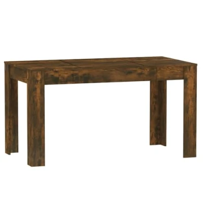 Abbildung von vidaXL Esstisch Küchentisch Tisch Speisetisch Esszimmertisch für Restaurant Esszimmer Küche Räuchereiche 140x74,5x76 cm Holzwerkstoff